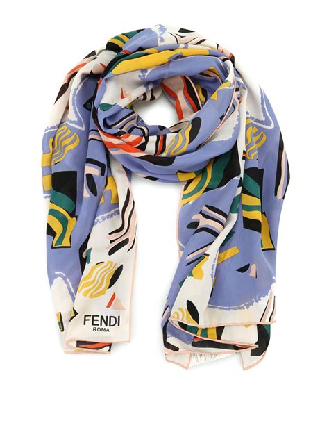 fendi scarf silk women's|Fendi silk scarf for sale.